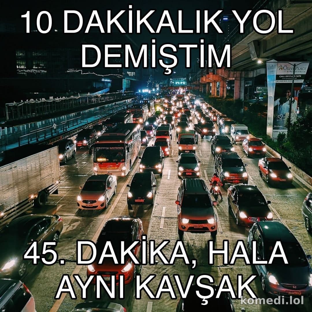 10 dakikalık yol