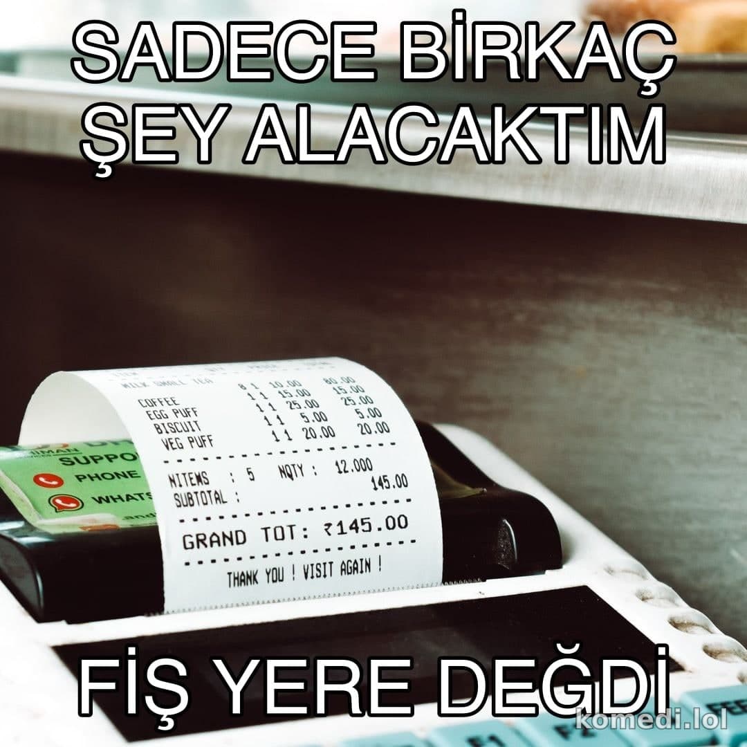 Market fişi uzadı