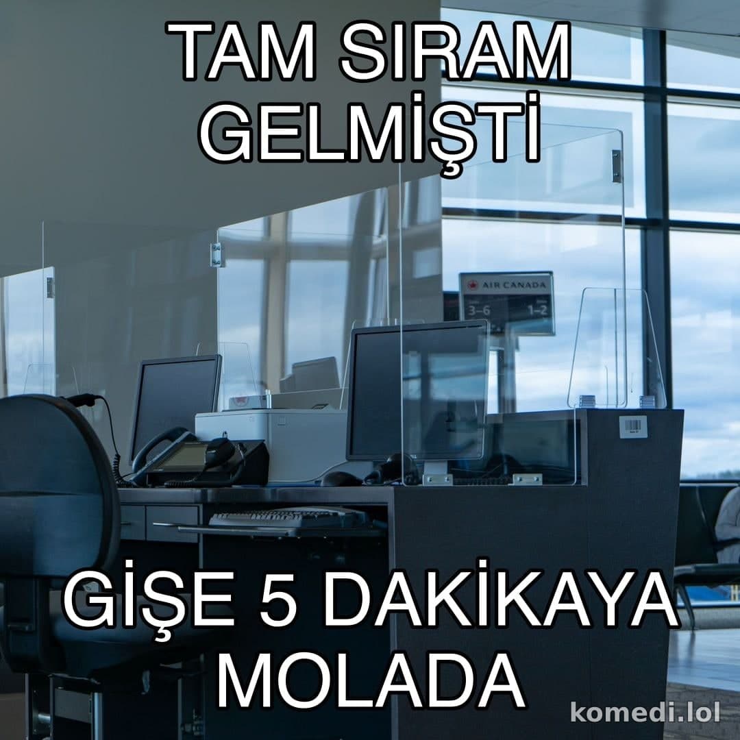 Gişe memuru molada