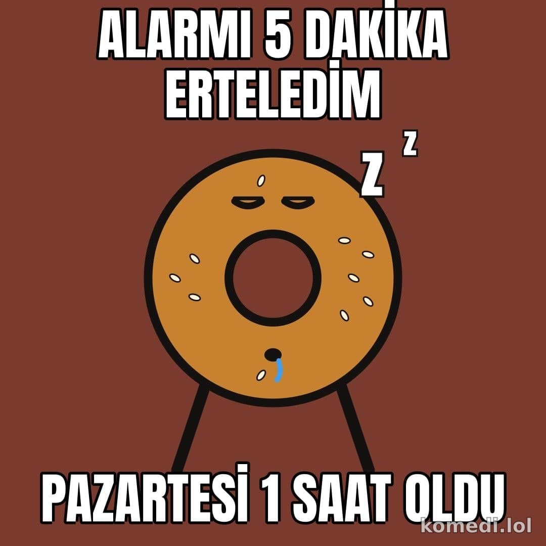 Pazartesi alarmı ertelemek